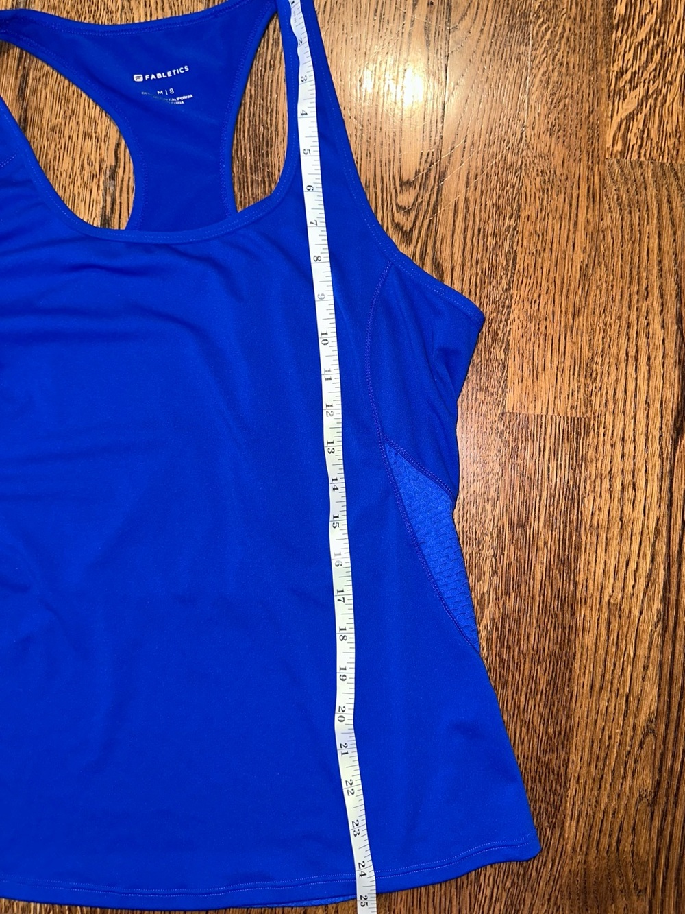 Blue Racerback Performance Tank, Fabletics, Size Medium, Like New! - Picture 8 of 9
